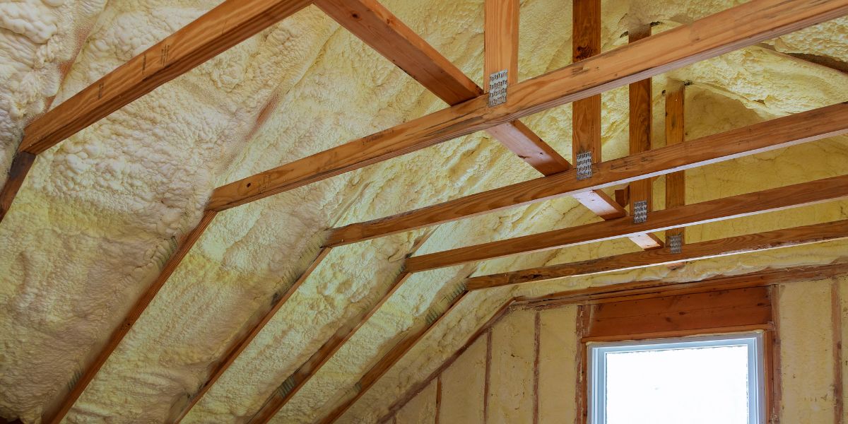 spray foam in the attic